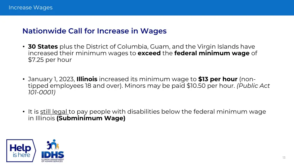 increase wages