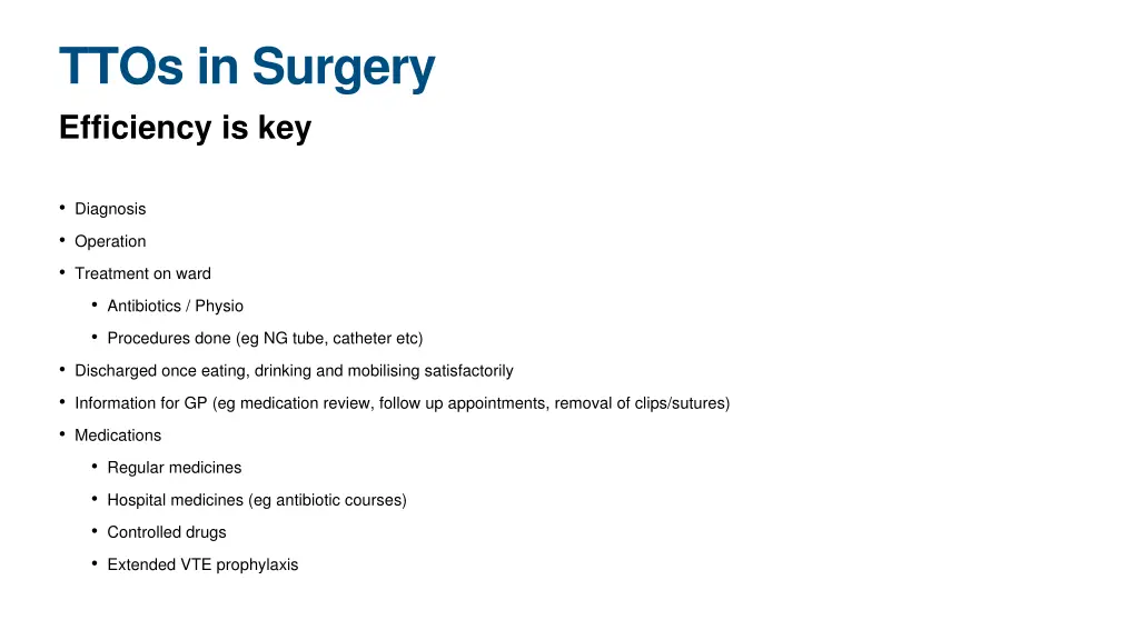 ttos in surgery efficiency is key