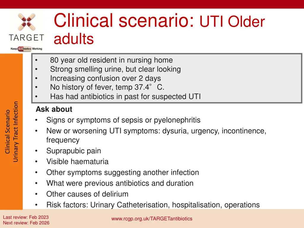 clinical scenario uti older adults 2