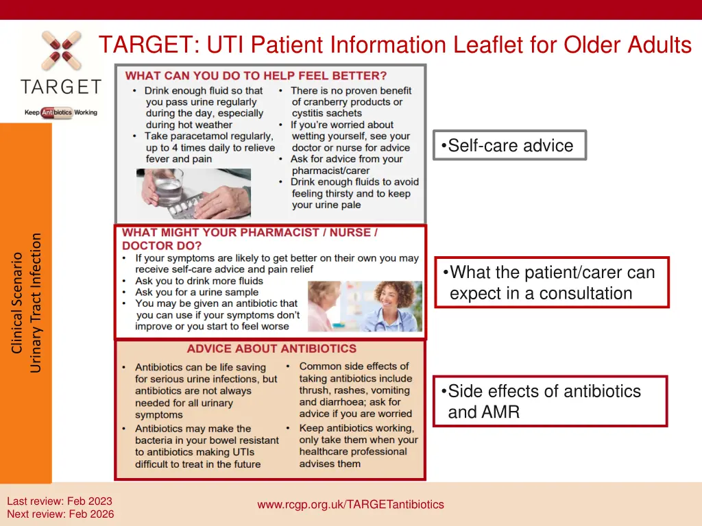 target uti patient information leaflet for older 2