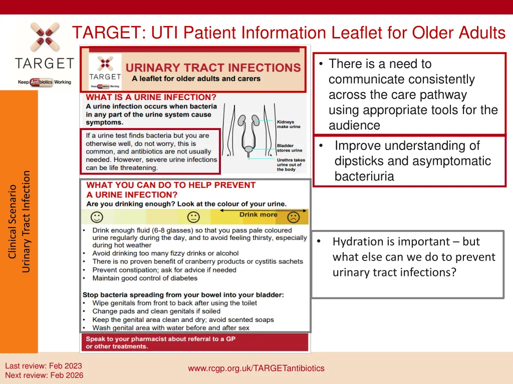 target uti patient information leaflet for older