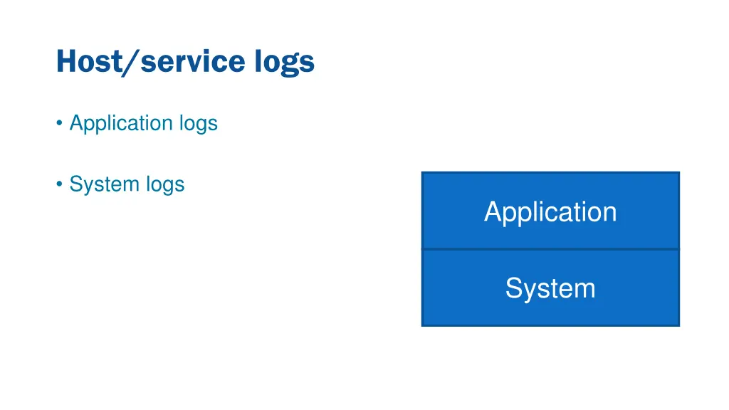 host service logs