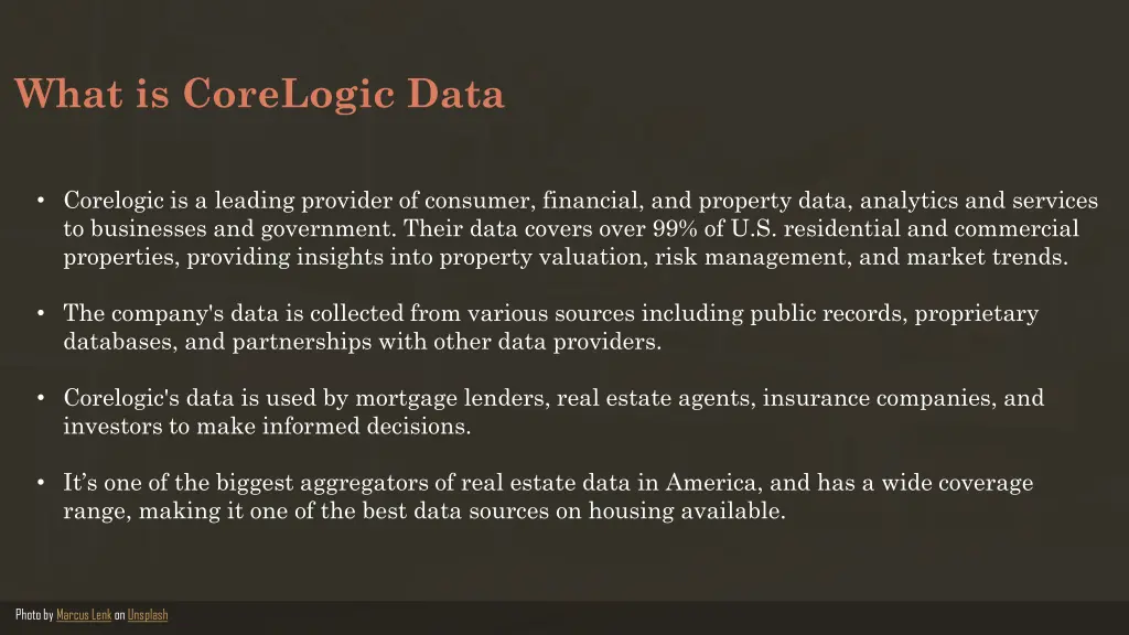 what is corelogic data