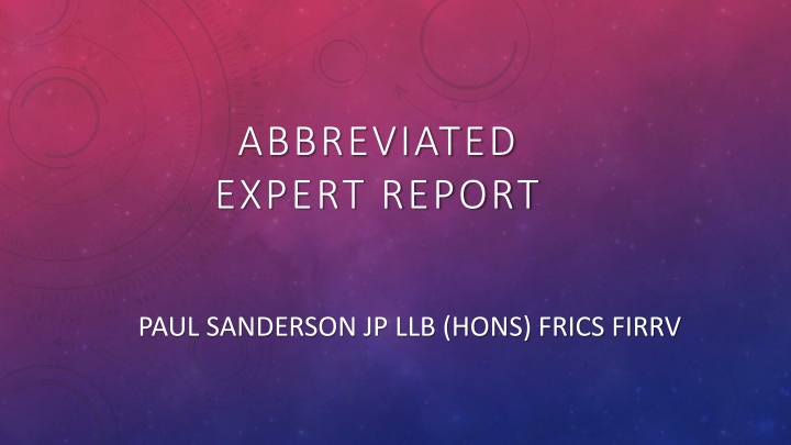 abbreviated expert report