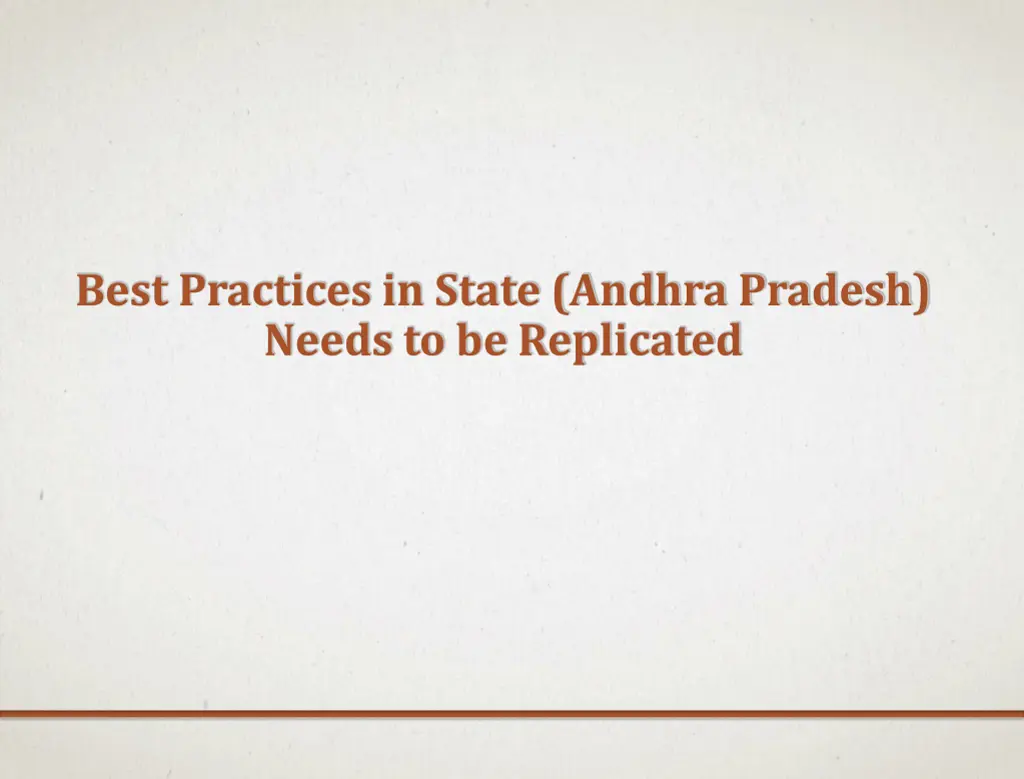 best practices in state andhra pradesh needs