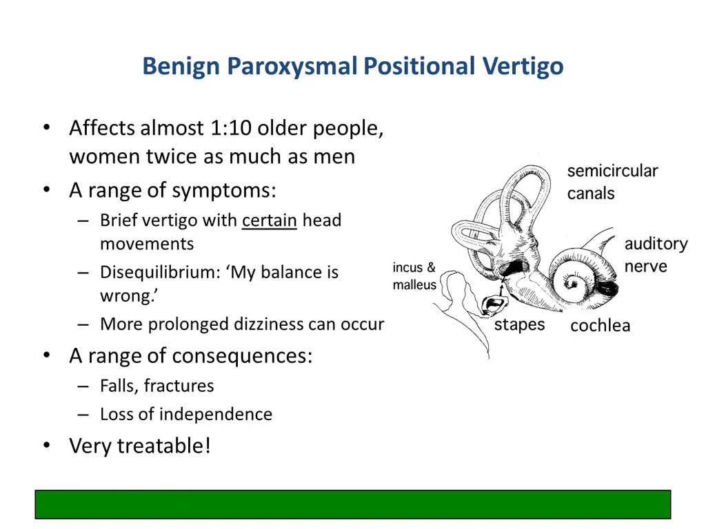 benign paroxysmal positional vertigo