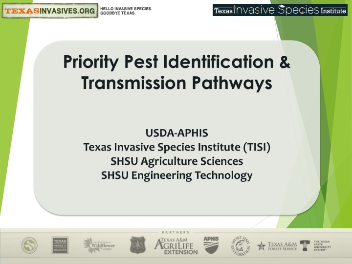 priority pest identification transmission pathways