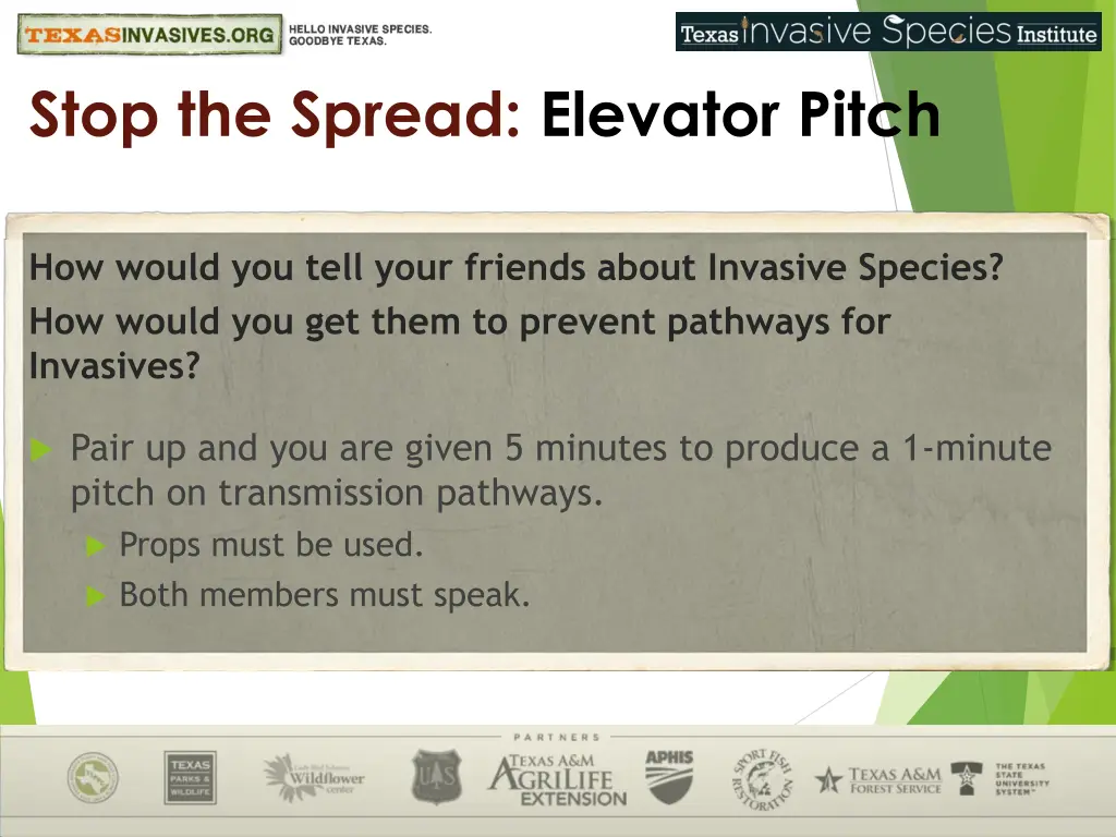 stop the spread elevator pitch