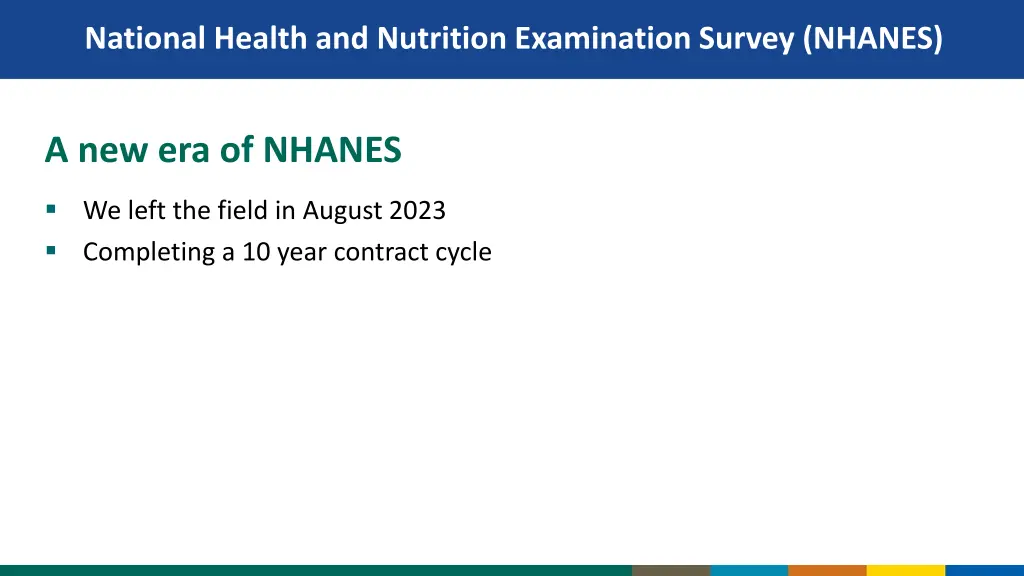 national health and nutrition examination survey