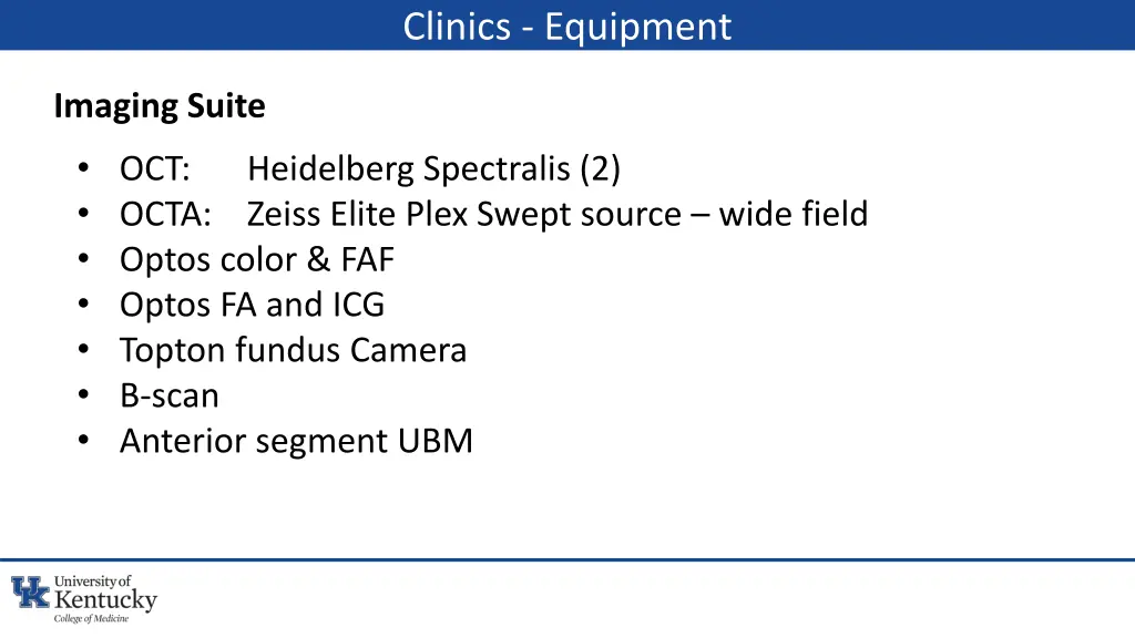 clinics equipment