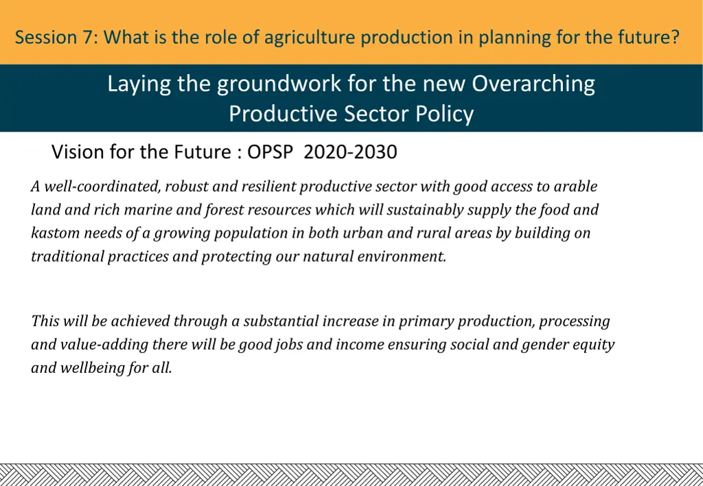 session 7 what is the role of agriculture 1