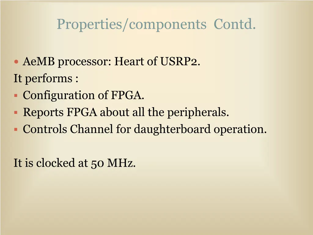 properties components contd 1