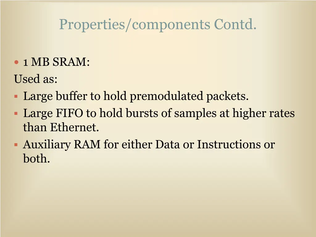 properties components contd 2