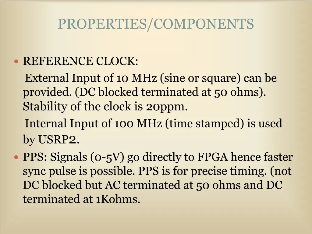 properties components