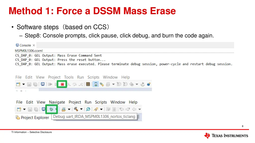 method 1 force a dssm mass erase 5