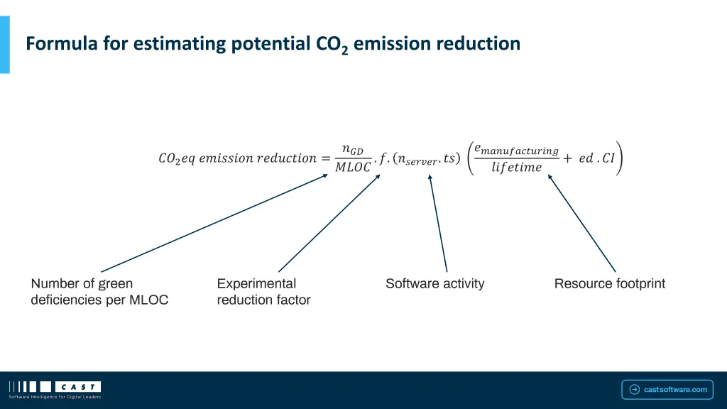 formula for estimating potential co 2 emission