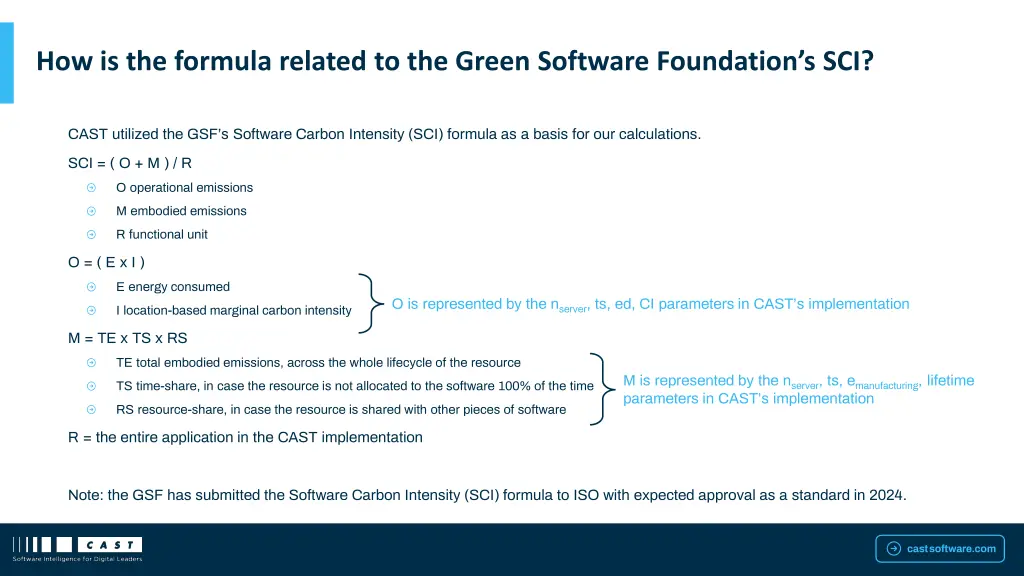 how is the formula related to the green software