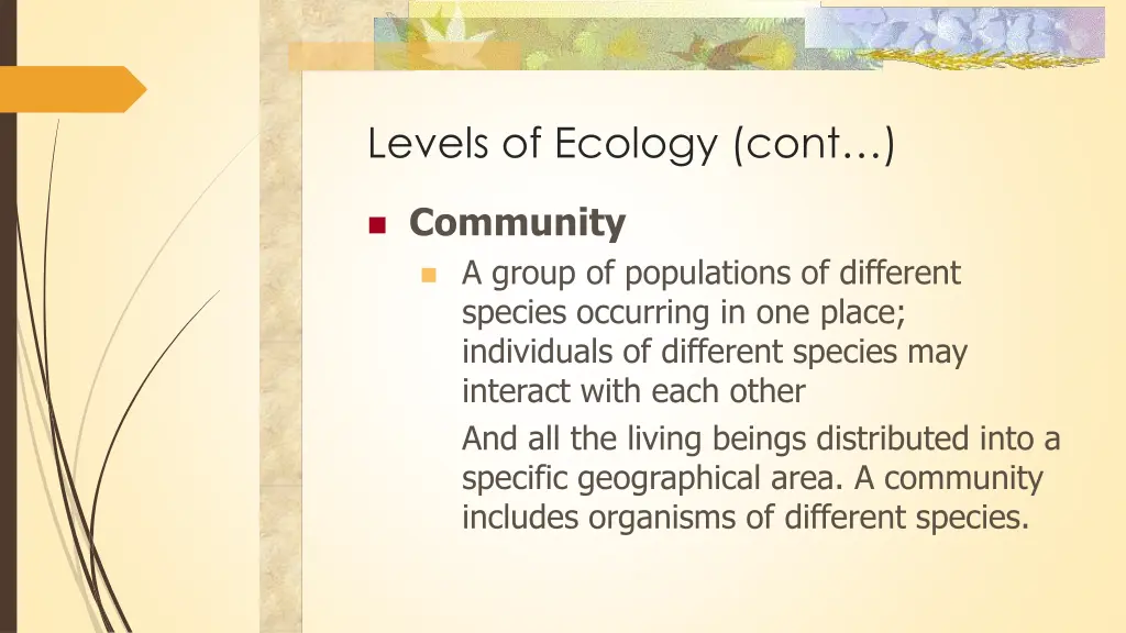 levels of ecology cont 3