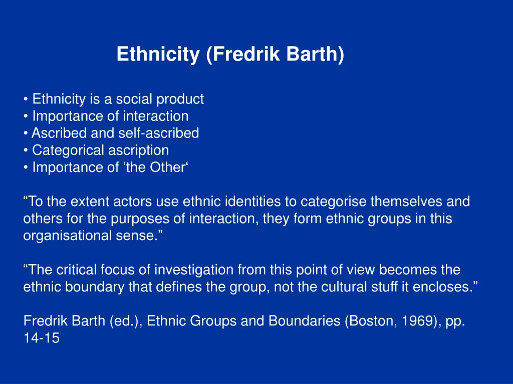 ethnicity fredrik barth