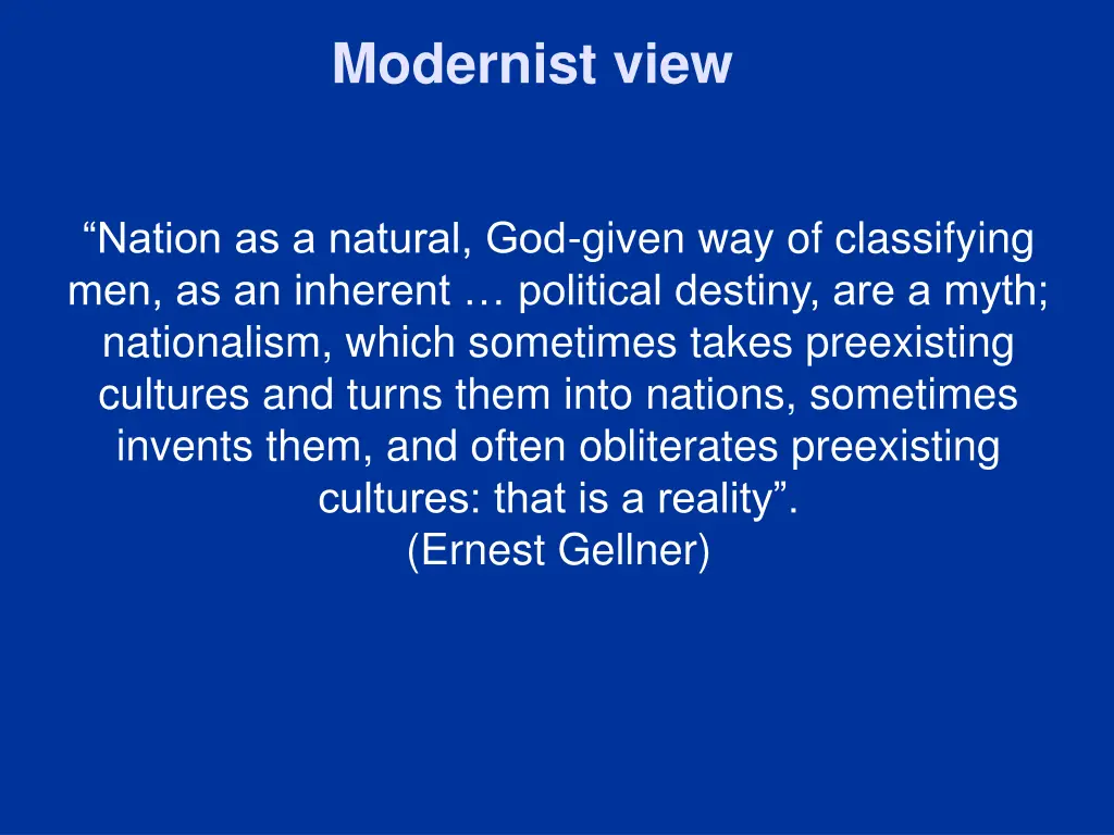 modernist view