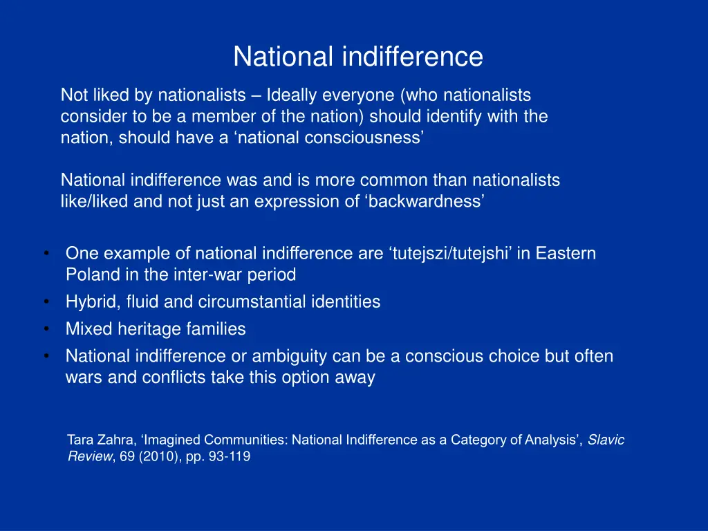 national indifference