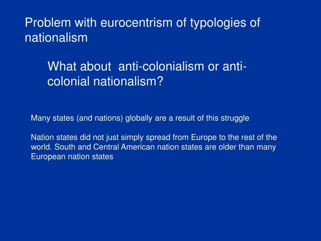 problem with eurocentrism of typologies