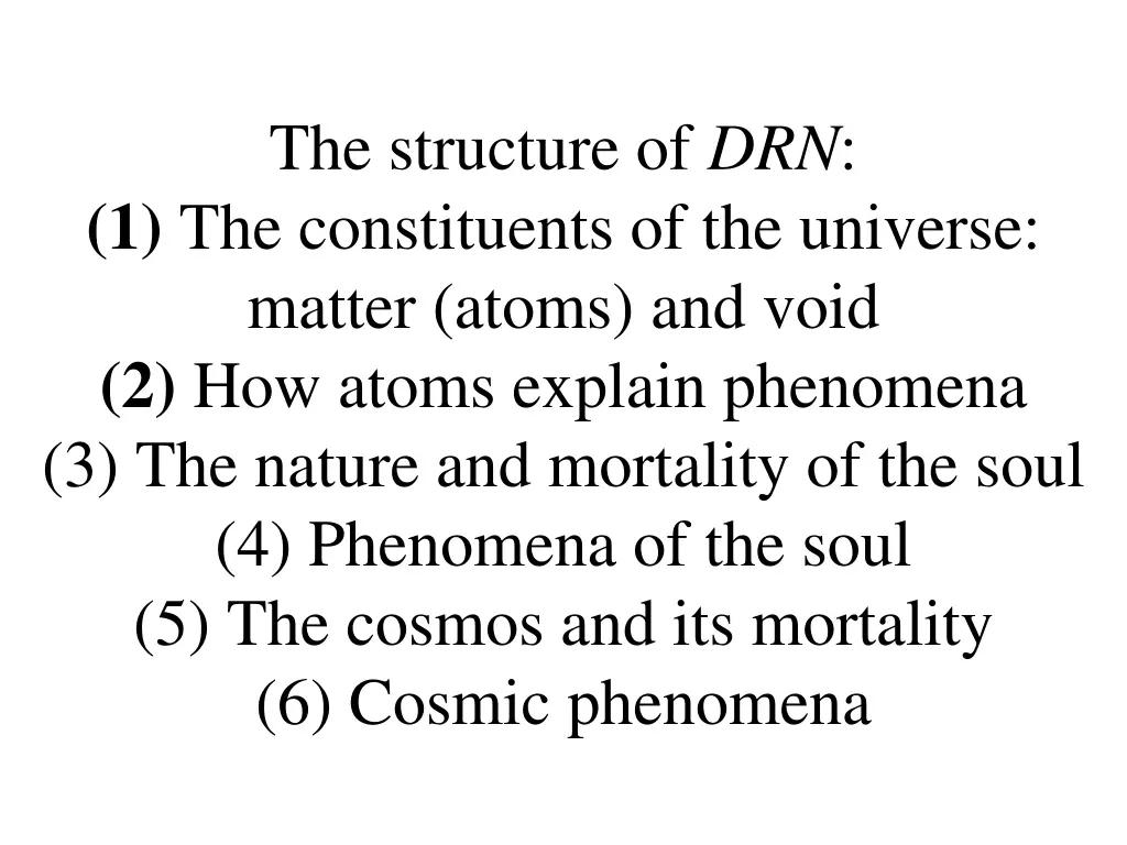 the structure of drn 1 the constituents