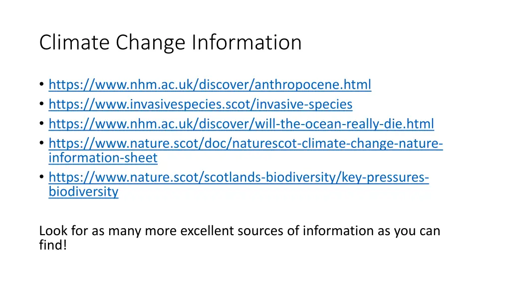 climate change information