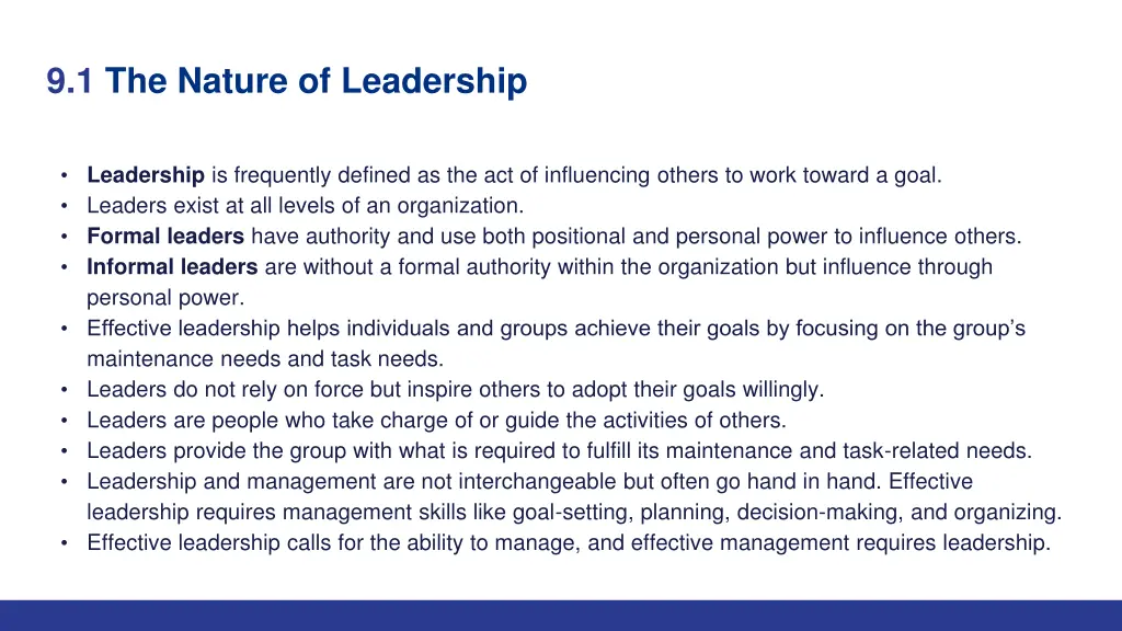 9 1 the nature of leadership