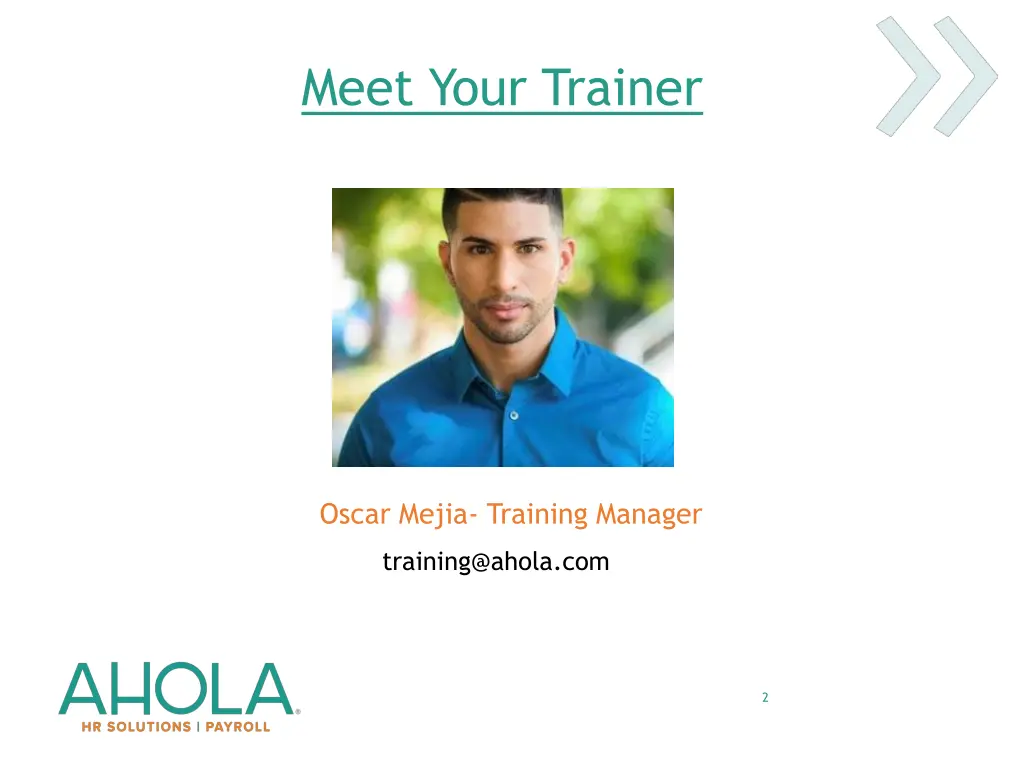 meet your trainer