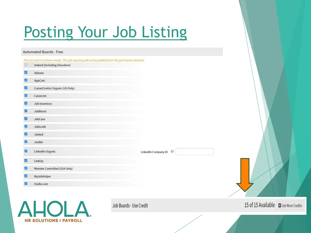 posting your job listing