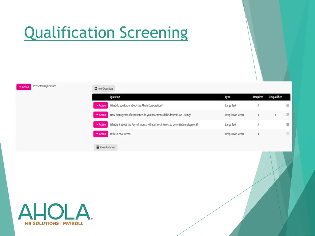qualification screening