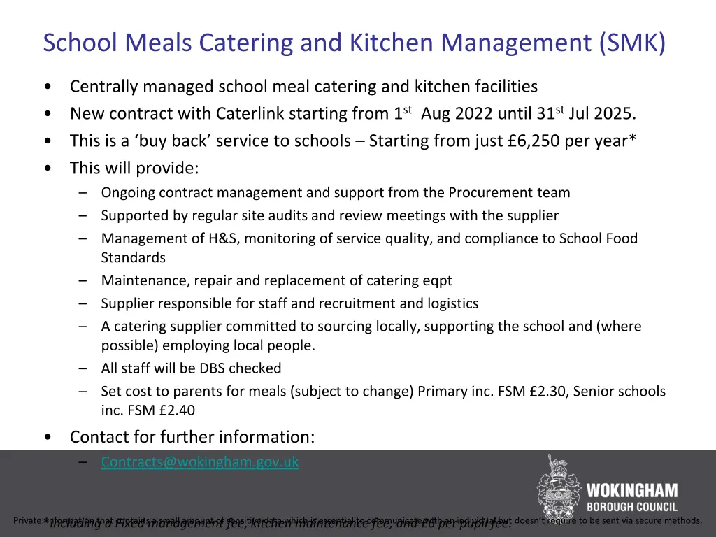 school meals catering and kitchen management smk