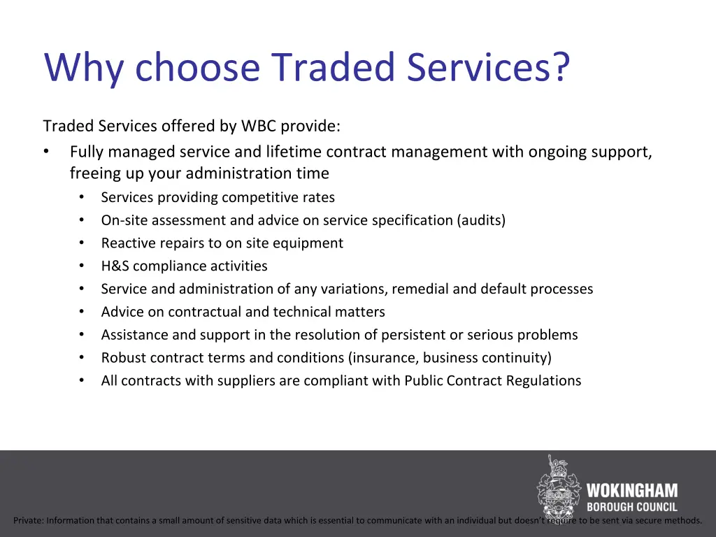 why choose traded services