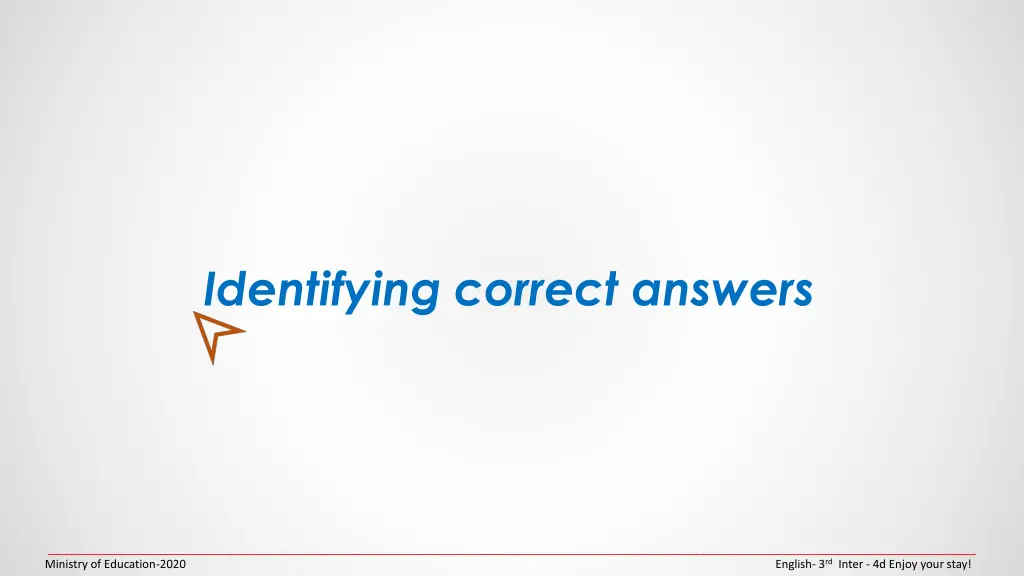 identifying correct answers