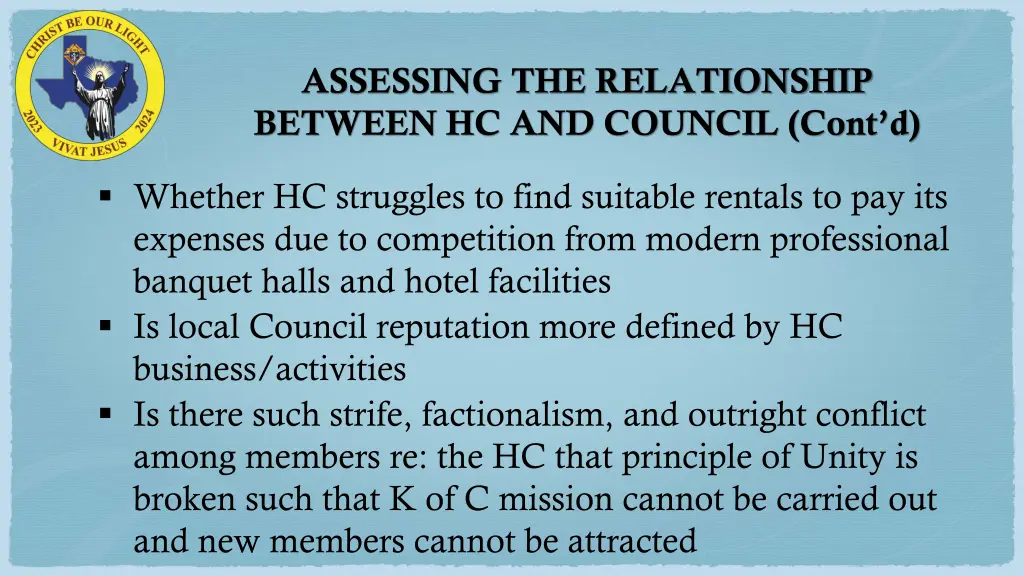 assessing the relationship between hc and council 1