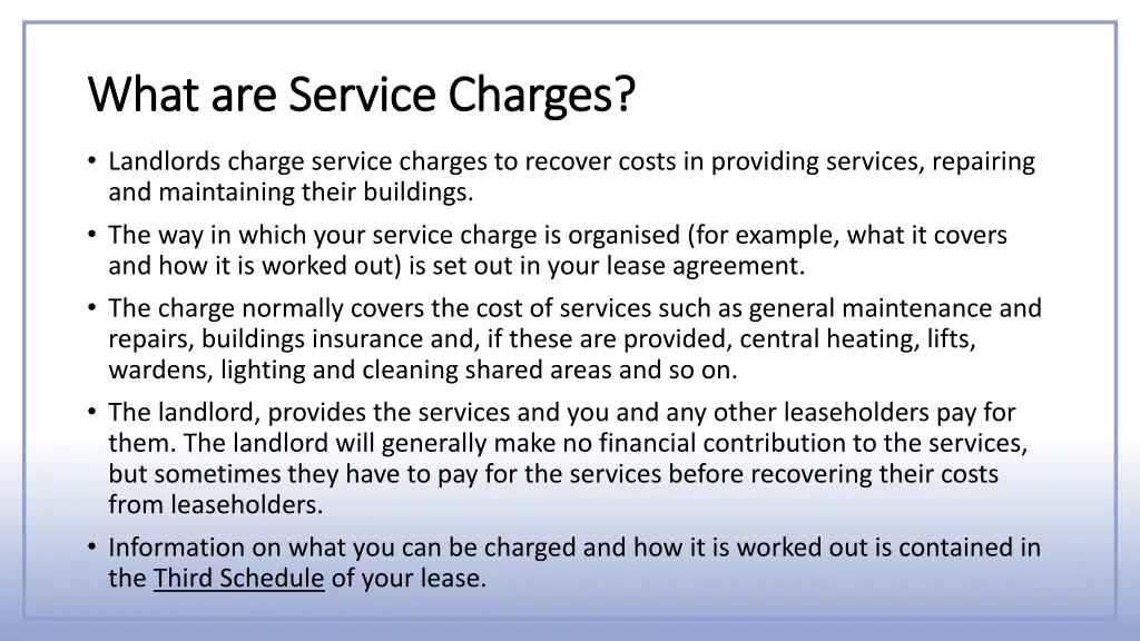 what are service charges what are service charges