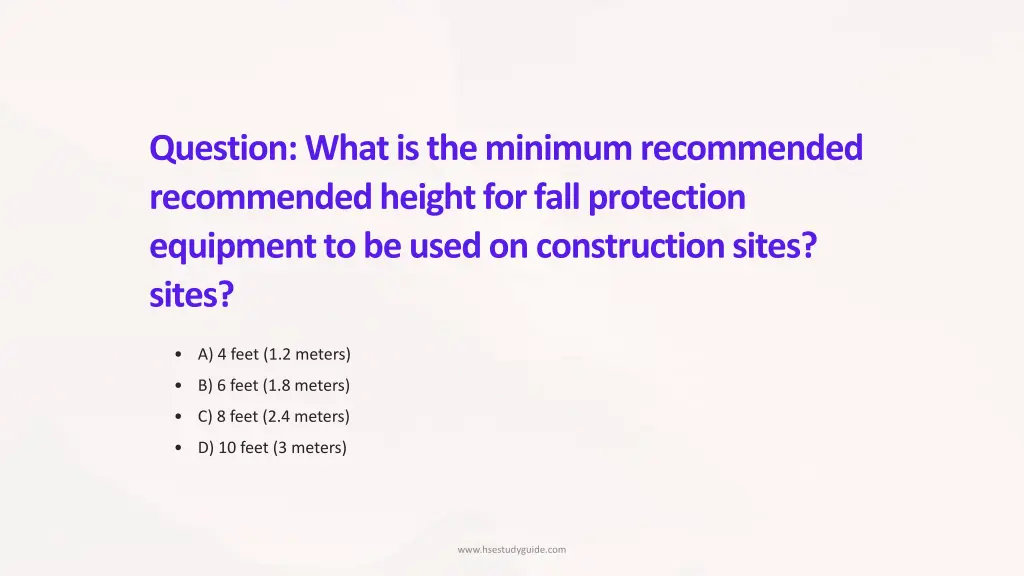 question what is the minimum recommended