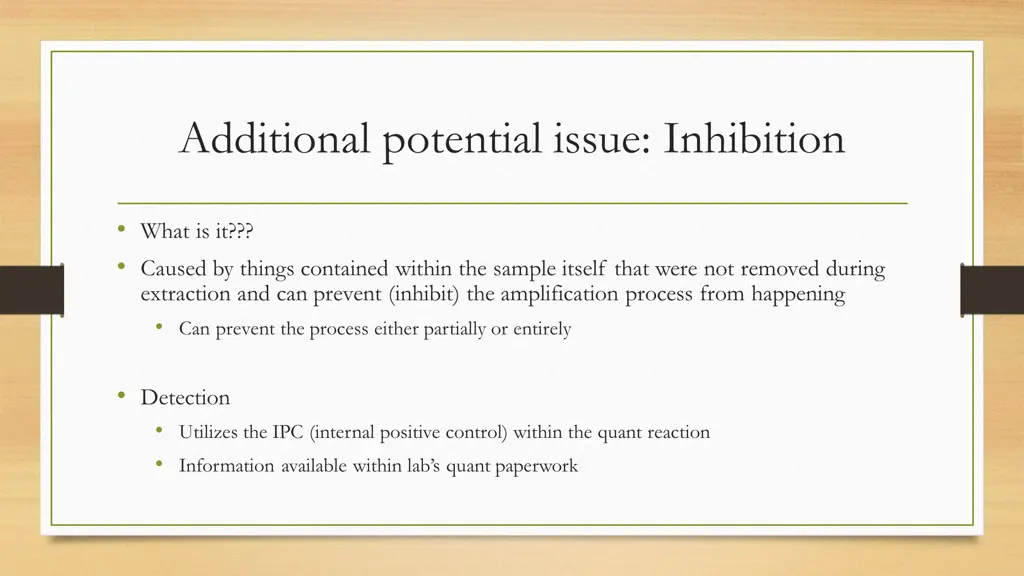 additional potential issue inhibition