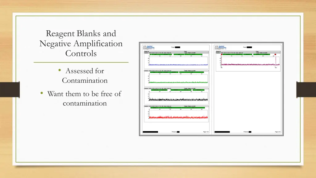 reagent blanks and negative amplification controls