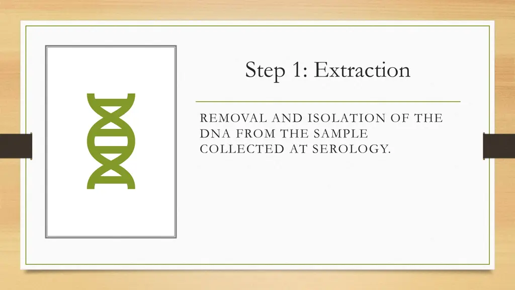 step 1 extraction