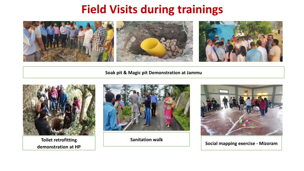 field visits during trainings