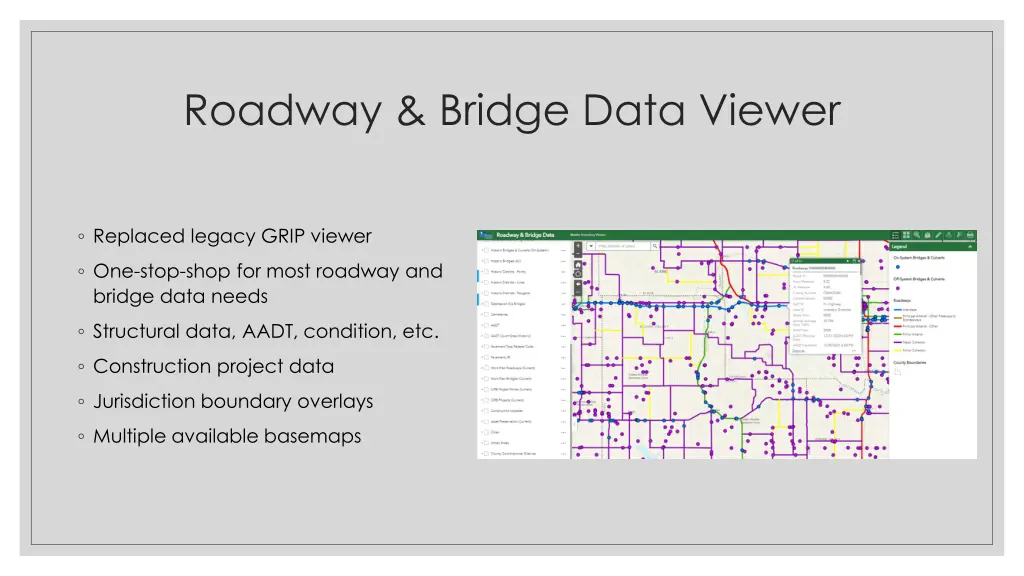 roadway bridge data viewer