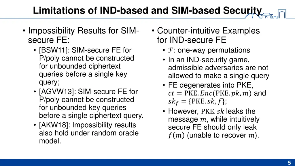limitations of ind based and sim based security
