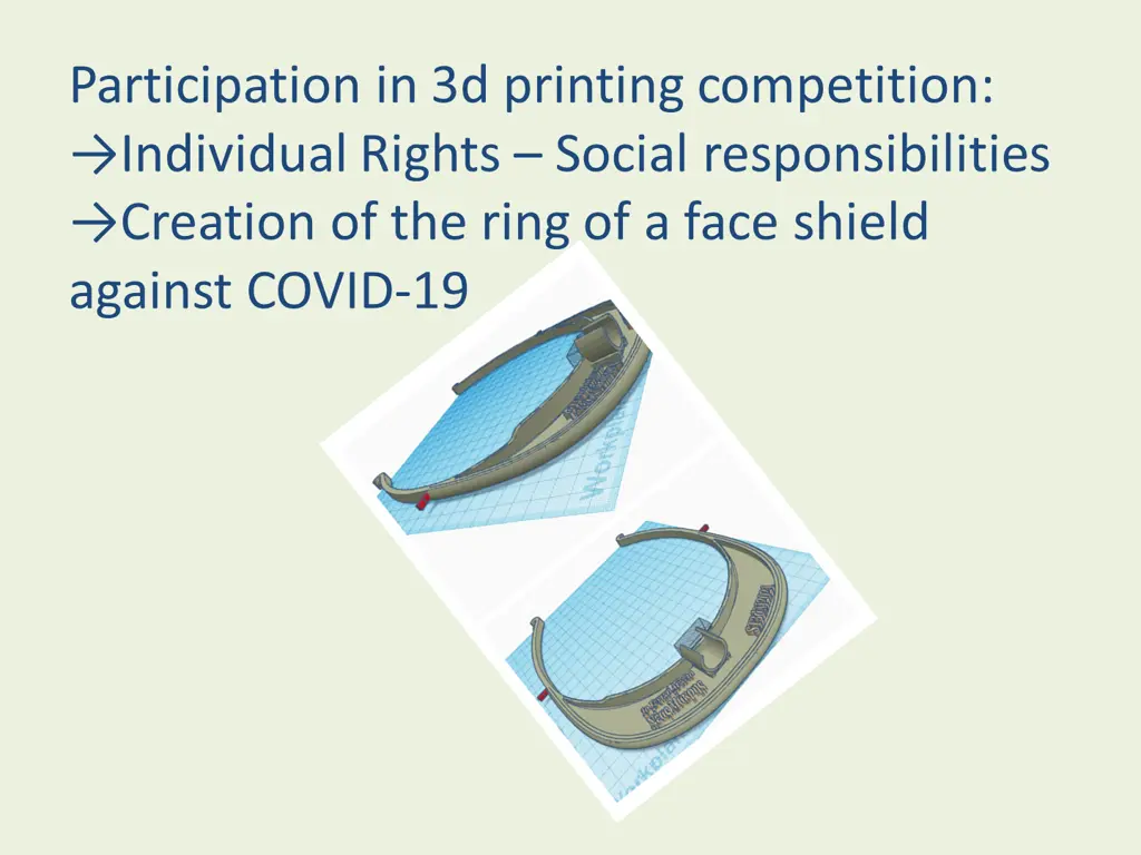 participation in 3d printing competition