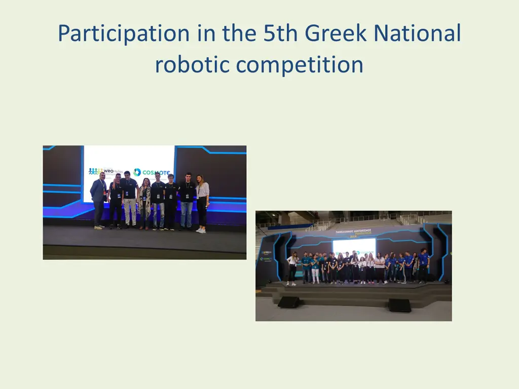 participation in the 5th greek national robotic