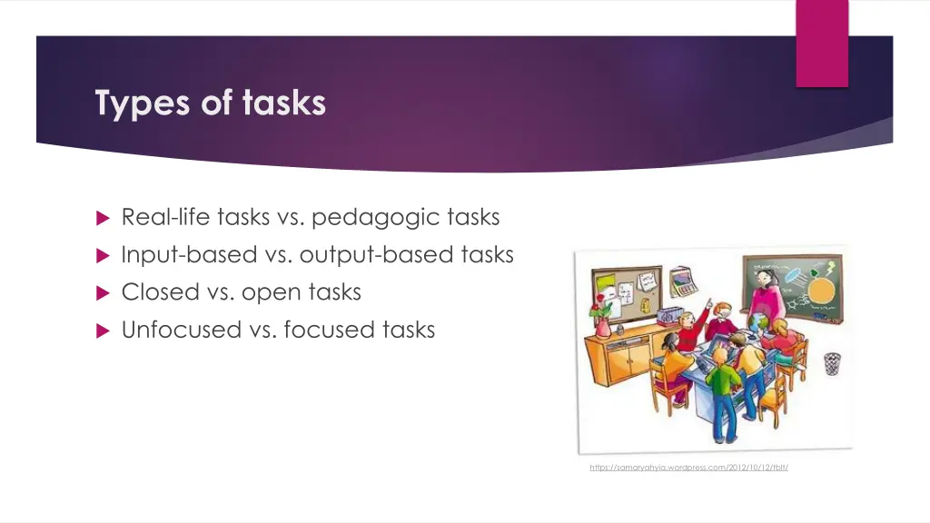 types of tasks 1