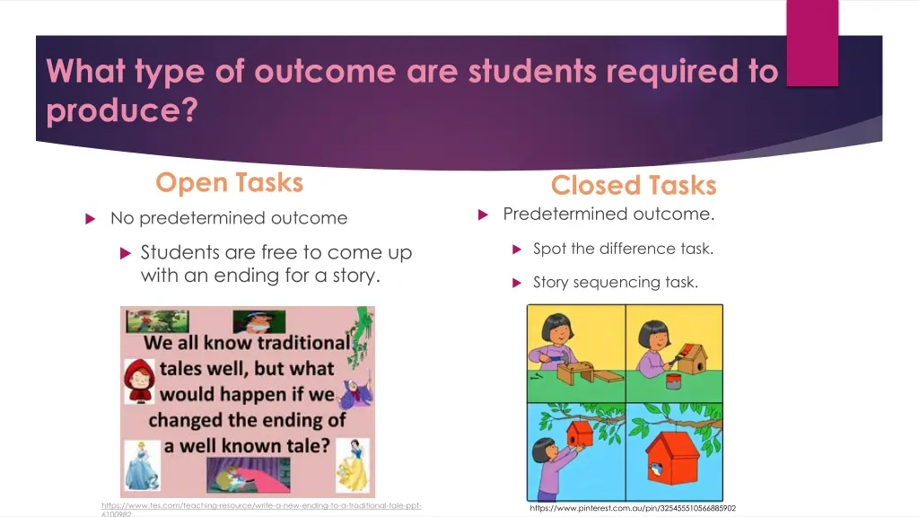 what type of outcome are students required