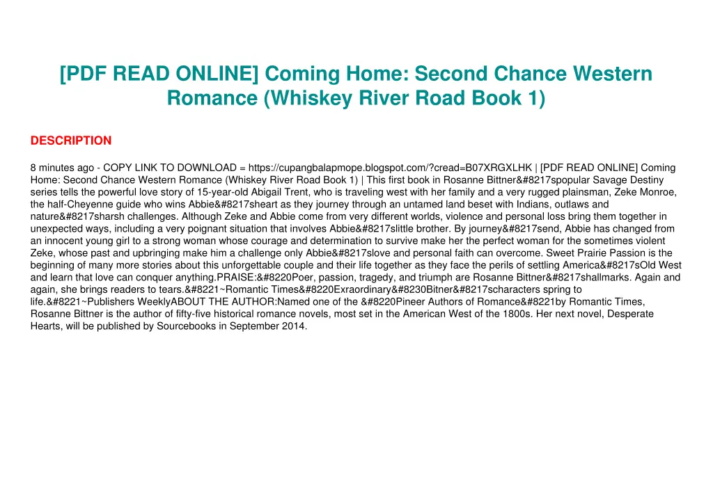 pdf read online coming home second chance western 2