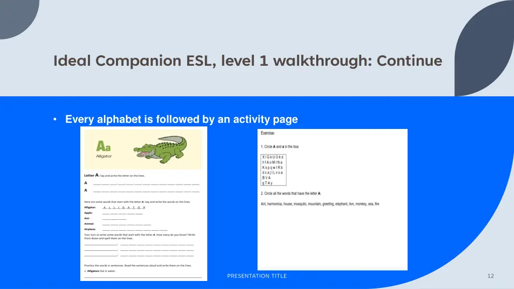 ideal companion esl level 1 walkthrough continue